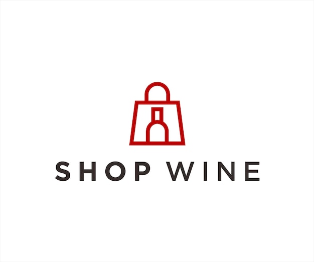 Vector diseños de logotipos de tiendas de vinos