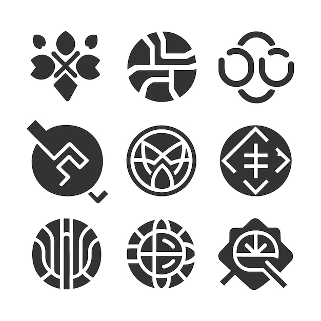 Vector diseños de logotipos vectoriales versátiles y modernos c