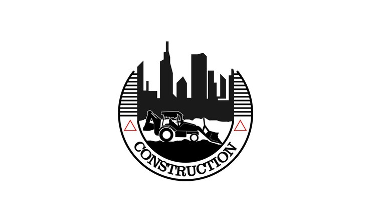 Vector diseños de logotipos de vehículos de construcción vector logo de vehículos de carga