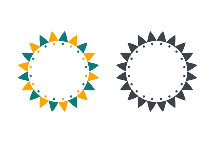 Diseños de mandalas coloridos y monocromáticos y patrones de círculos vectoriales para la decoración