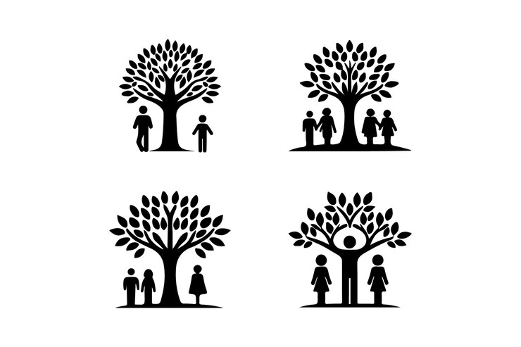 Diseños minimalistas de árboles genealógicos para una presentación limpia