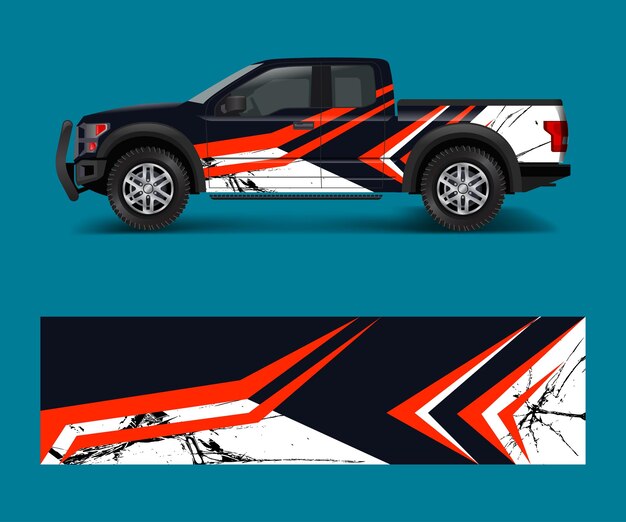 Diseños modernos de carreras de rayas abstractas gráficas para envolver vehículos de carreras velocidad de autos aventura de rally todoterreno
