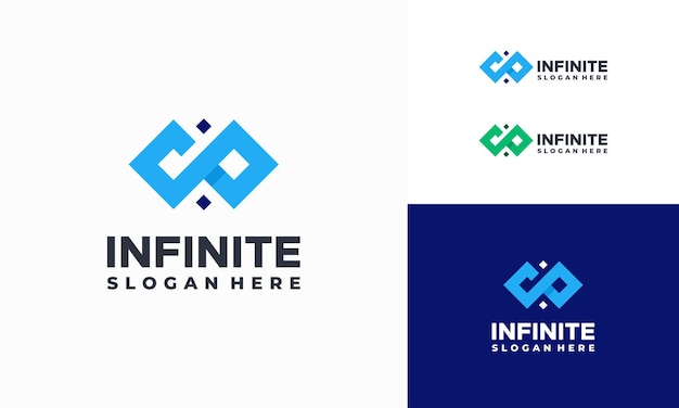 Diseños modernos de logotipo infinito vector plantilla de icono de símbolo infinito