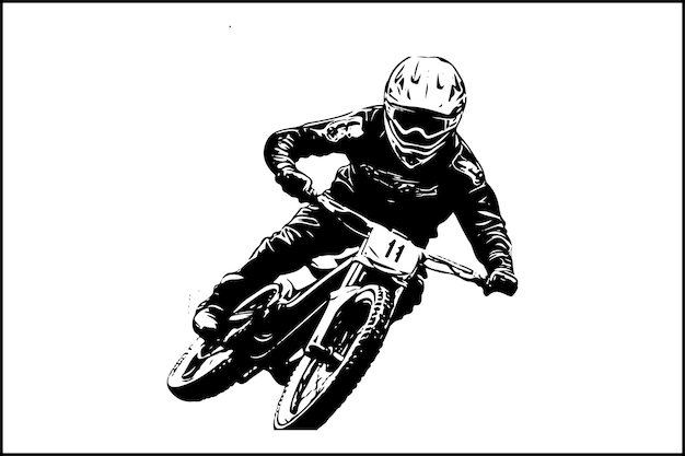 Diseños de motocicletas antiguas y siluetas de puesta de sol