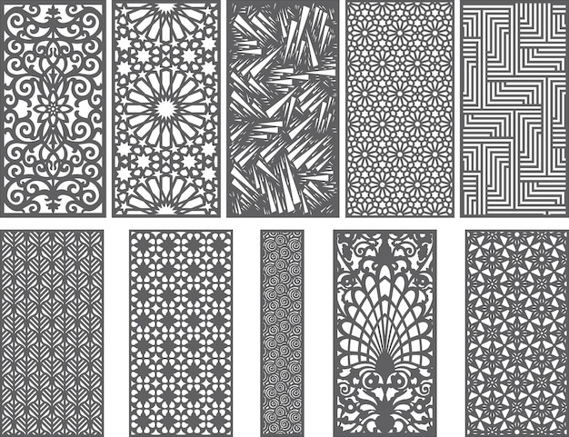 Diseños de paneles cortados por láser