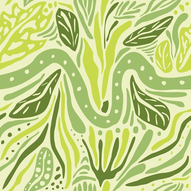 Diseños de patrones abstractos de hojas verdes