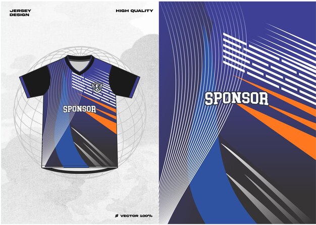 Diseños personalizables de camisetas de fútbol uniformes de fútbol profesional plantillas camiseta de diseño azul