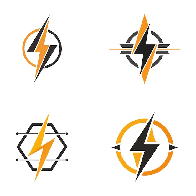 Diseños personalizados de logotipos de relámpagos en varios estilos