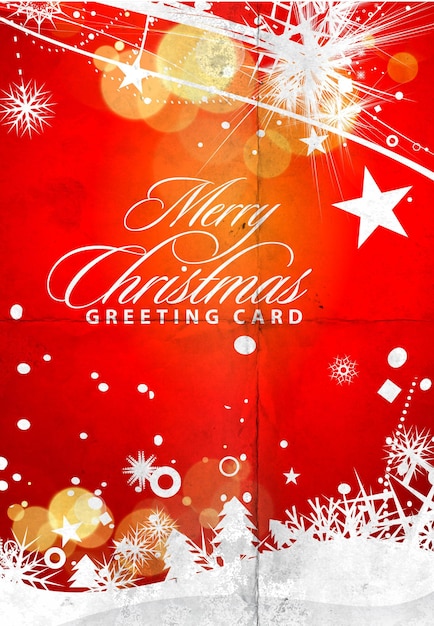 Diseños de plantilla de cubierta de piel de libro de carpeta de volante y póster de Navidad