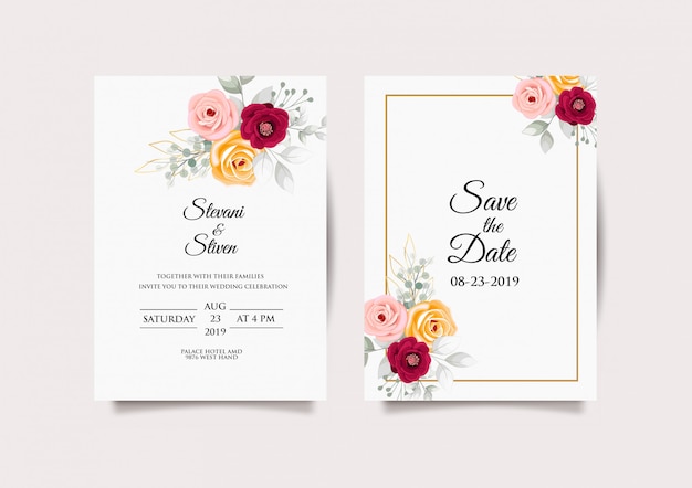 Diseños de plantillas de invitación de boda