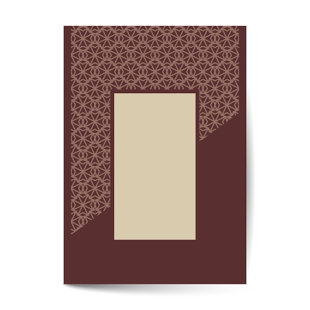 Diseños de portada de página de patrón de adorno para el diseño de plantilla de libro de menú de boda
