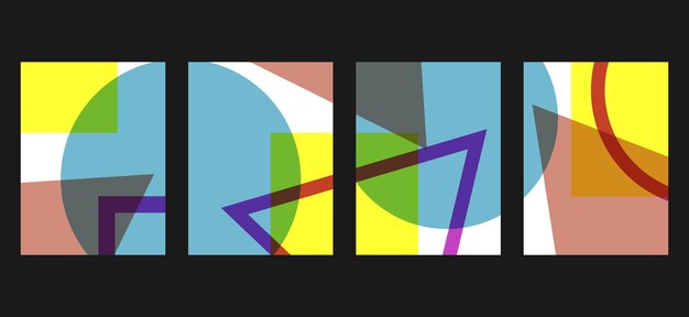 Diseños de portadas creativas o concepto de carteles en un estilo moderno y minimalista para la marca de identidad corporativa.