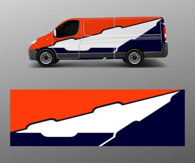 Diseños de rayas abstractas gráficas de automóviles, concepto de diseño de líneas abstractas vectoriales para camiones y vehículos, envoltura de vinilo de gráficos de furgonetas