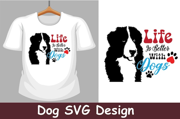 Vector diseños svg de perros perfectos para imprimir