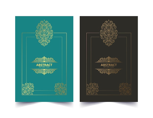 diseños de tarjetas vintage patrón de ornamento