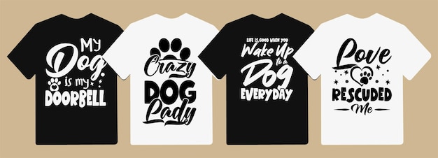 Diseños de tipografía de letras SVG de perro para camisetas y mercancías