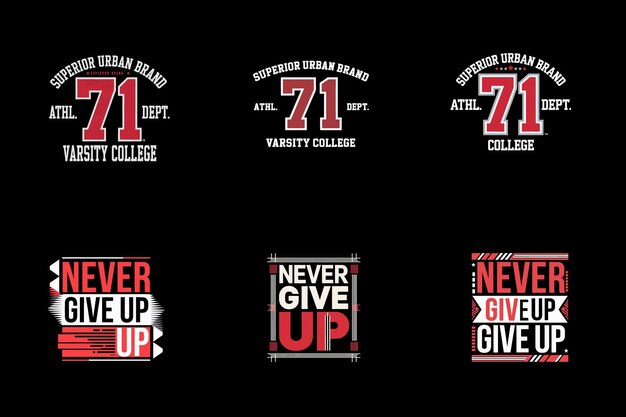 Diseños de tipografía de la universidad Varsity