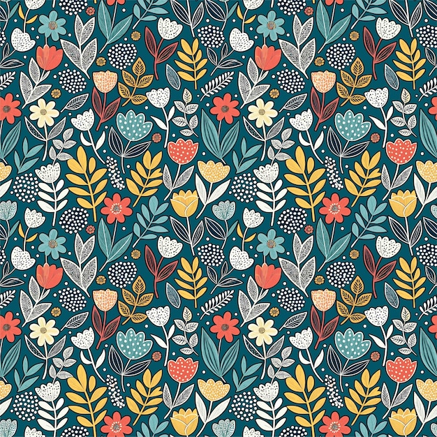 diseños vectoriales sin costuras de flores coloridas para la impresión de fondo decorativo para telas