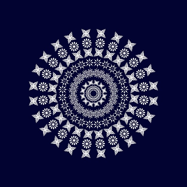 Diseños vectoriales de mandalas de flores Fondo de arte de mandalas