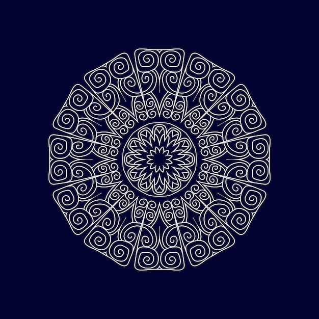 Diseños vectoriales de mandalas de flores Fondo de arte de mandalas