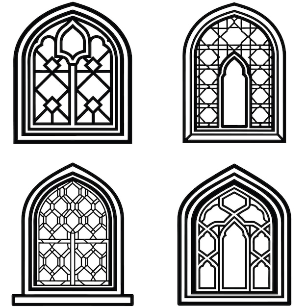 Diseños de ventanas de arco gótico