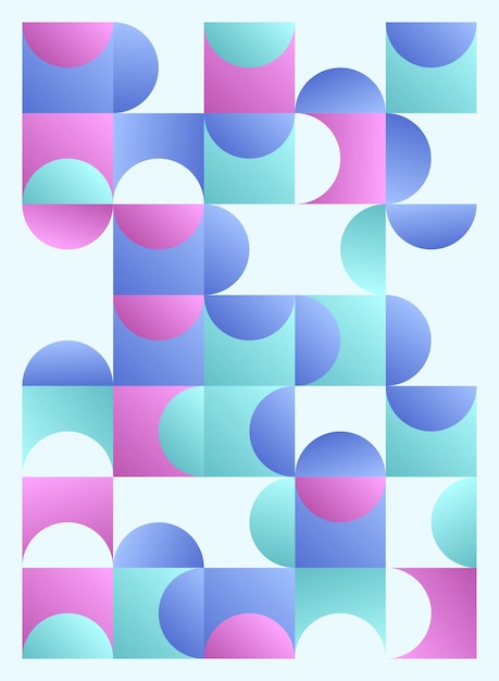 Diseños de volante de portada de póster geométrico abstracto Ilustración vectorial