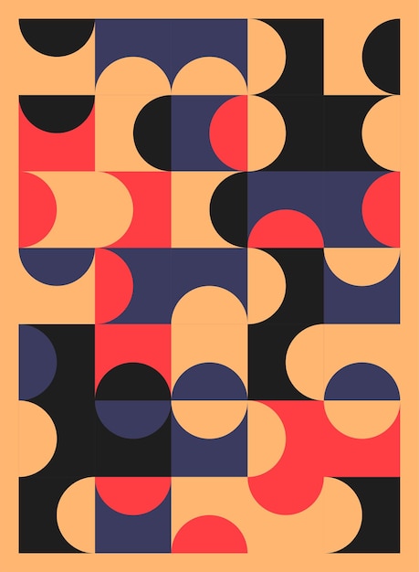 Diseños de volante de portada de póster geométrico abstracto Ilustración vectorial