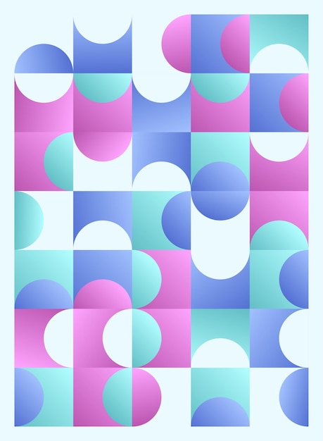 Diseños de volante de portada de póster geométrico abstracto Ilustración vectorial