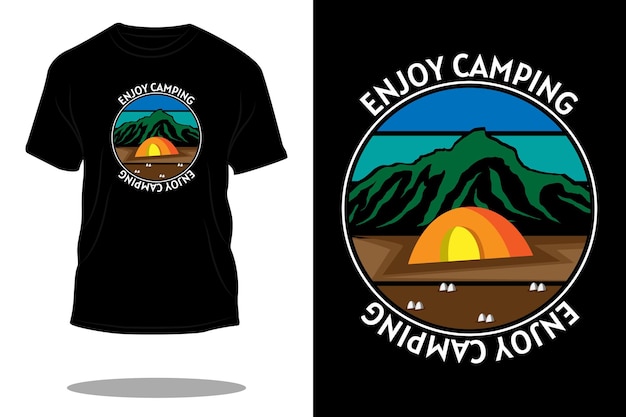 Disfruta del diseño de camiseta retro de camping