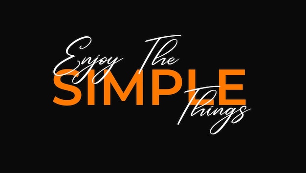 Disfruta del diseño de camiseta tipográfica The Simple Things