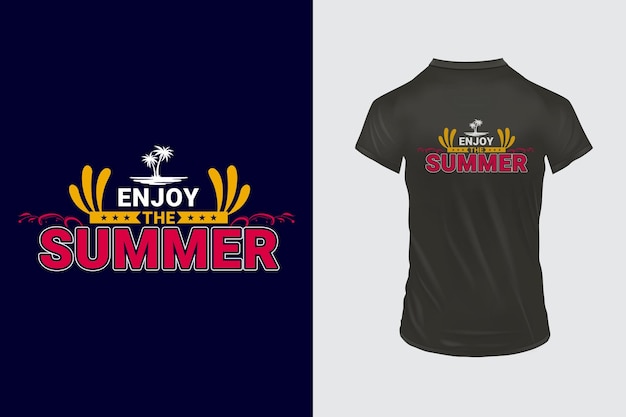 Vector disfruta del diseño de la camiseta de verano