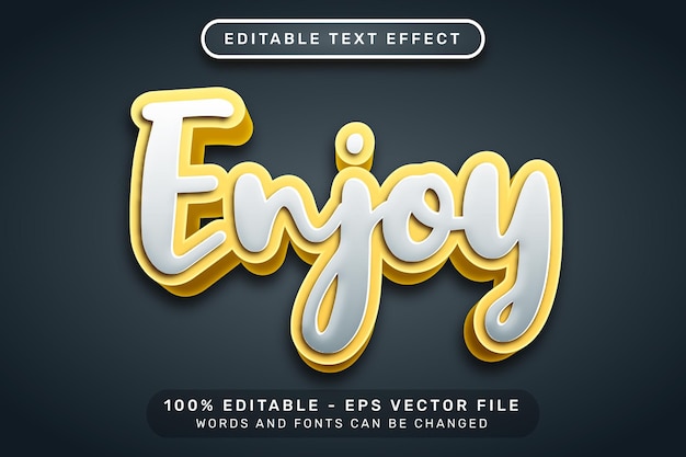 Disfruta del efecto de texto 3D y del efecto de texto editable