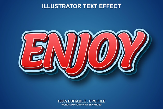 Vector disfruta del efecto de texto editable