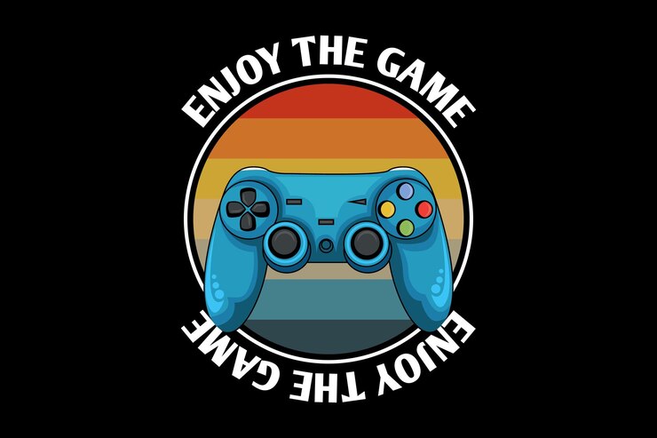 Vector disfruta del paisaje de diseño retro del juego.