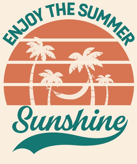 Disfruta del sol de verano Diseño gráfico