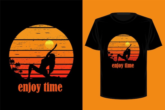 Disfruta del tiempo diseño de camiseta retro vintage