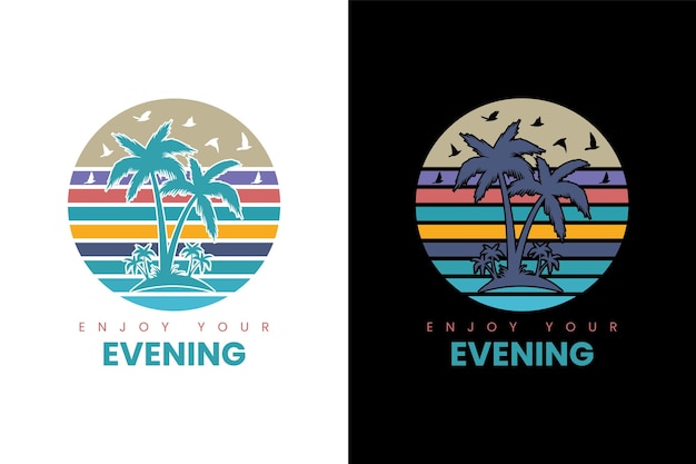 Disfruta de tu diseño de vector de camiseta de noche