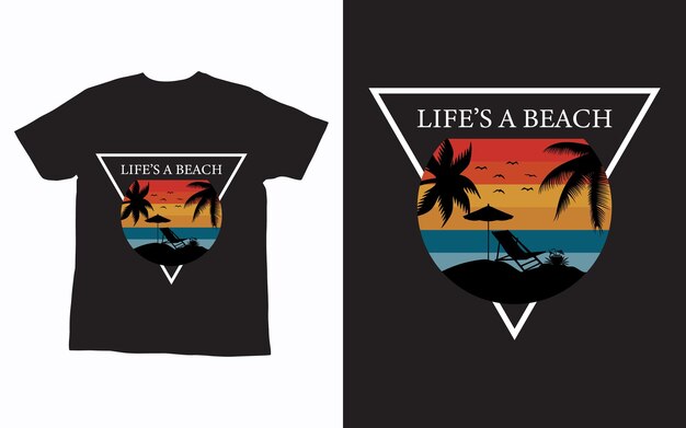 Disfruta del verano Tiempo para la vida en la playa Diseño de camisetas de verano