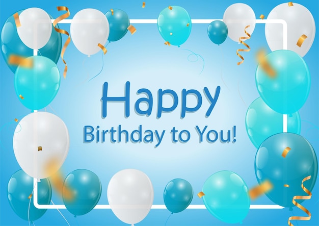 Disfruta de un vibrante tema de celebración de globos con nuestra versátil tarjeta de volante de marco
