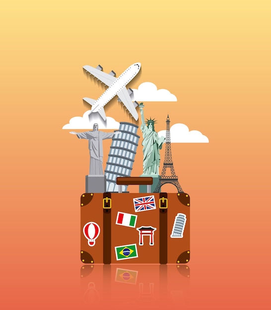 disfrutar de vacaciones aislado icono de viaje
