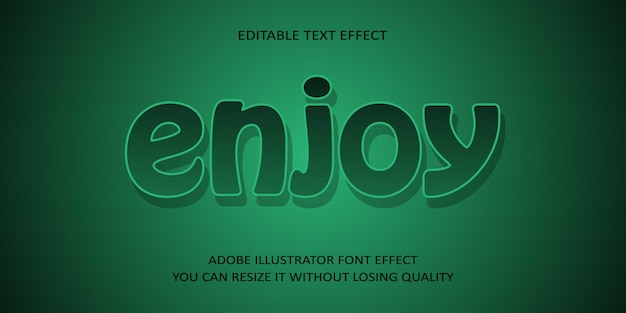 Disfrute del efecto de fuente de texto vectorial