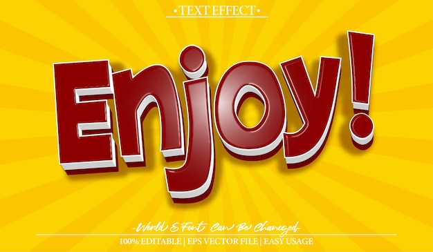 Disfrute del efecto de texto vectorial editable Alfabeto azul divertido feliz bueno