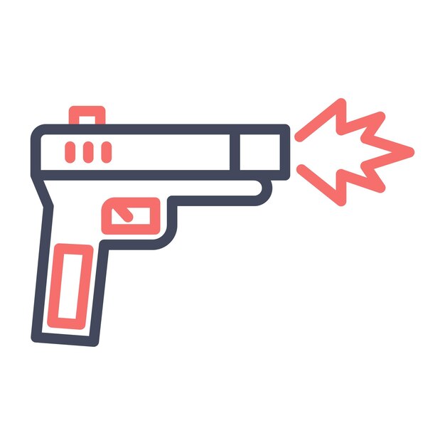 Dispara el estilo de la ilustración vectorial