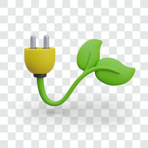 Disparo verde con enchufe eléctrico Consumo directo de energía verde