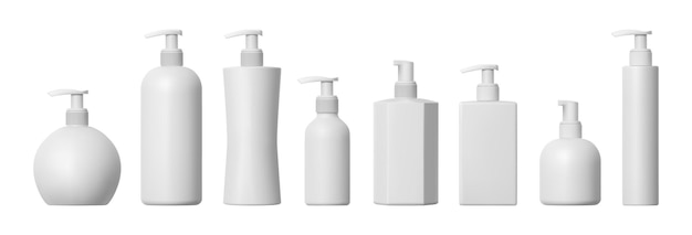 Dispensadores de botellas y envases de plástico para cosméticos