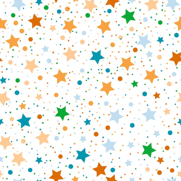Una dispersión de estrellas de colores patrón de color sin costuras fondo para el diseño y la creatividad texturas cubre embalajes impresiones interiores e ideas creativas