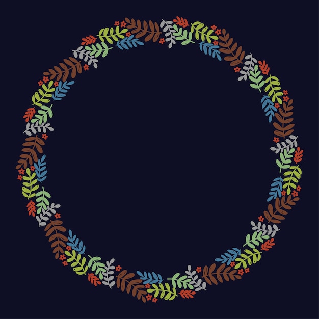 Disposición dibujada mano del vector de la guirnalda de la Navidad con Copyspace.