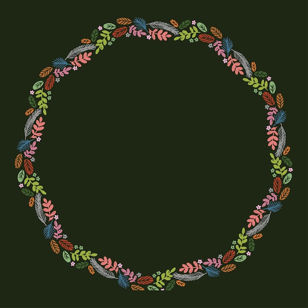 Disposición dibujada mano del vector de la guirnalda de la Navidad con Copyspace.
