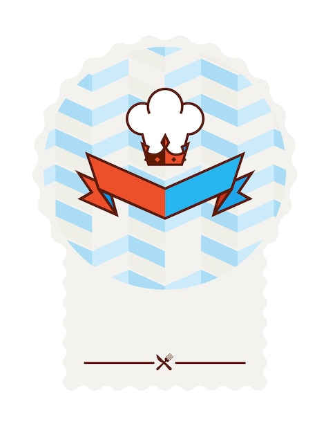 Disposición de diseño moderno Logotipo de la corona con una gorra de chef El cocinero real
