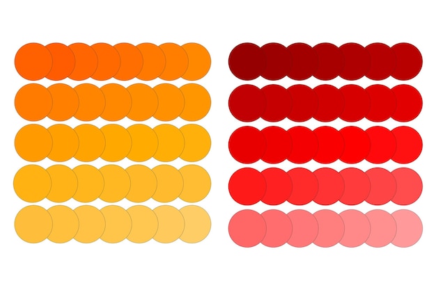 Disposición de puntos de gradiente de color cálido Diseño gráfico vectorial Patrón circular simple